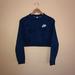 Nike Tops | Nike Crewneck Crop Top Sweatshirt | Color: Blue/White | Size: S