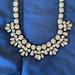 J. Crew Jewelry | J. Crew Clear Crystal & Gray Gem Cluster Statement Necklace With Goldtone Chain | Color: Gold/Gray | Size: Os