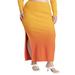Plus Size Women's Ombre Knitted Maxi Skirt by ELOQUII in Yellow Orange (Size 22/24)