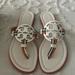 Tory Burch Shoes | New Ivory Multi Color Mignon Miller Sandals | Color: Orange/White | Size: 8