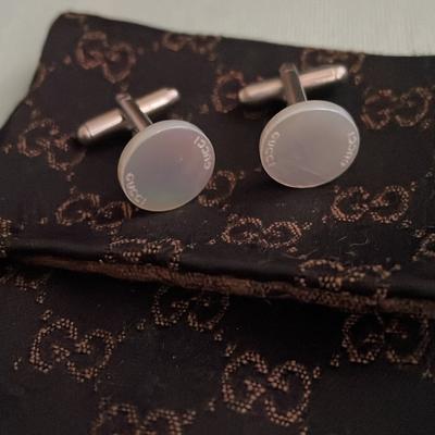 Gucci Accessories | Authentic Gucci Mother Of Pearl Cufflinks | Color: Silver | Size: Os