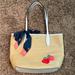 Kate Spade Bags | Kate Spade Strawberry Picnic In The Park Straw Tote With Scarf | Color: Tan | Size: Os