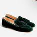 J. Crew Shoes | J Crew Marie Green Velvet Tassle Loafers Size 8.5 | Color: Green | Size: 8.5