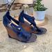 Kate Spade Shoes | Kate Spade Suede Royal Blue Wedge Heels Size 7 | Color: Blue | Size: 7