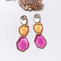 Zara Jewelry | Crystal Drop Earrings M295 | Color: Gold/Purple | Size: Os