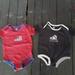 Nike One Pieces | Lot Of 2 Nike Baby Boy 9-12 Months Short Sleeve Bodysuit Black Burgundy Red Blue | Color: Black/Red | Size: 9-12mb