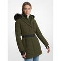 Michael Kors Jackets & Coats | Michael Kors Outlet Faux Fur Trim Quilted Puffer Coat Olive (Green) L New | Color: Green | Size: L