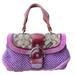 Coach Bags | Coach Soho Herringbone Suede Wool Satchel Bag | Color: Purple | Size: 11” X 7.5” X 4”