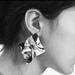 Anthropologie Jewelry | Anthropologie Shashi "Carre”Large Silver Wavy Earrings Brand New | Color: Silver | Size: Os