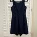 J. Crew Dresses | J Crew Navy Blue Sleeveless Seersucker Fit & Flare Lined Dress | Color: Blue | Size: 6