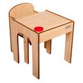 Little Helper Montessori FunStation Toddler Table and Chair Set & Desk for Arts & Crafts | Creative Learning | Natural