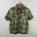 Carhartt Shirts | Carhartt Men's Plaid Button Down Shirt Short Sleeve Collar Neck Black Green Sz L | Color: Black/Green | Size: L