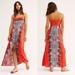 Free People Dresses | Free People Boho Summer Maxi Dress | Color: Blue/Red | Size: L