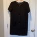 Zara Dresses | Black Short Sleeves Button Down Dress | Color: Black | Size: M