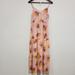 J. Crew Dresses | J Crew Womens Mercantile Floral Tiered Maxi Dress Size 4 Pink Sleeveless V Neck | Color: Pink/Yellow | Size: 4