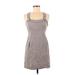 DKNY Jeans Cocktail Dress: Gray Grid Dresses - Women's Size Medium