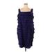 DressBarn Casual Dress - Party Square Sleeveless: Blue Print Dresses - Women's Size 24