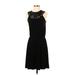 White House Black Market Casual Dress: Black Solid Dresses - Women's Size Small