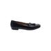 Life Stride Flats: Slip On Chunky Heel Casual Black Print Shoes - Women's Size 8 1/2 - Almond Toe