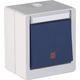 OPUS® RESIST Kontrollschalter Ausführung 3-fach Universalschalter Aus/Wechsel/Taster, Farbe hellgrau/stahlblau