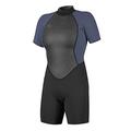 O'Neill Wetsuits Damen Reactor II 2mm Back Zip Spring Wetsuit Neoprenanzug, Black/Mist, 16