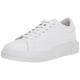 Armani Exchange Herren Men's, Basic, Back Extended Logo, Optic White Sneaker, OP.White, 46 EU