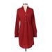 The Limited Casual Dress - Shirtdress: Red Dresses - Women's Size X-Small