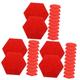 Operitacx 36 Pcs Felt Message Board Office Decor Reminder Message Board Display Message Board Office Message Board Bulletin Board Dart Board Wall Protectors Memorandum Red Hexagon