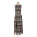 Sea New York Casual Dress - Maxi: Gray Aztec or Tribal Print Dresses - Women's Size 4