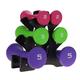 Hand Weights Pilates Dumbbell, 6Pcs Body Building Rubber Dumbbell Set Exercise Equipment