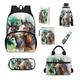 UOIMAG Horse School Bag for Kids Backpack and Lunch Bag Set for Girls Boys with Pencil Case Water Bottle Sling Bag