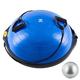 ZELUS 64cm Balance Ball | 680kg Inflatable Half Exercise Ball Wobble Board Balance Trainer w Nonslip Base | Half Yoga Ball Strength Training Equipment w 2 Bands, Pump, Extra Ball Included (Blue)