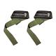 Gymreapers Lifting Wrist Straps for Weightlifting, Bodybuilding, Powerlifting, Strength Training, Deadlifts - Padded Neoprene with 18" Cotton (Military Green)