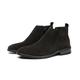 HIJAN Men Chelsea Boots Round Toe Nubuck Leather with Zipper Ankle Boots Slip On Non Wearable Waterproof Anti-slip Work Formal Slip On (Color : Brown, Size : 6 UK)