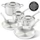 Duxtop Whole-Clad Tri-Ply Stainless Steel Induction Ready Premium Cookware Set (9pc)
