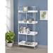 A&J Homes Studio 4 - Shelf Etagere Bookcase, Steel in Gray/White | 68 H x 25.85 W x 14.4 D in | Wayfair C-80WF3402