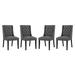 Lefancy.net Lefancy Baronet Dining Chair Fabric Set of 4 in Gray | Wayfair 665924608710