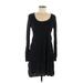 Calvin Klein Casual Dress - Sweater Dress Scoop Neck Long sleeves: Black Dresses - Women's Size Medium