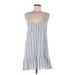 J.Crew Casual Dress - Slip dress: Blue Stripes Dresses - Women's Size Medium