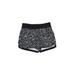 Lands' End Athletic Shorts: Black Leopard Print Activewear - Women's Size 2