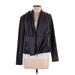 Blank NYC Faux Leather Jacket: Short Black Print Jackets & Outerwear - Women's Size Medium
