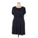 Ann Taylor LOFT Casual Dress: Blue Polka Dots Dresses - Women's Size 20