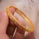 1Pcs 24K Dubai Bracelets Bangles women Girl Gold Color Bangle Flower Bangle Wedding Copper Bride