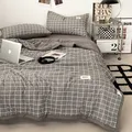 Washed Cotton Summer Quilt colcha de cama casal Plaid Style Bedspread for Home Single/Full/Queen