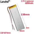 3.7V Li polymer 6000mAh battery For Copper keyboard Tablet battery Laptop Notebook Tablet PC battery