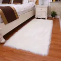 Soft Sheepskin Plush Carpet Imitation Bedside Mat Bedroom decoration Sofa Cushion White Plush Rugs