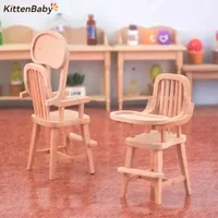 1:12 puppenhaus Mini Esszimmer Stuhl Hohe Stuhl Baby Esszimmer Stuhl Modell Küche Möbel Zubehör Für