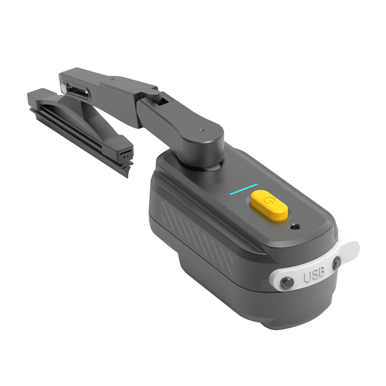 Wiederaufladbarer Motorradhelmwischer, universeller wasserdichter Helm-Scheibenwischer, kompatibel mit den meisten Visieren Image