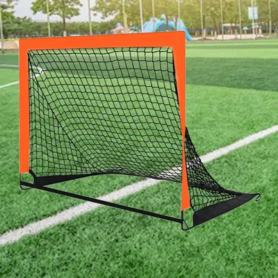 Kid Soccer Goals Practice Training Equipment with Frame Foldable Football Goal for Park Yard Sport