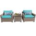 Monterey 3 Piece Outdoor Wicker Patio Furniture Set